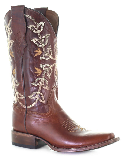 Circle G Women's Floral Embroidery Boot