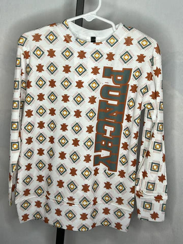 Long Sleeve White “Punchy” Tee