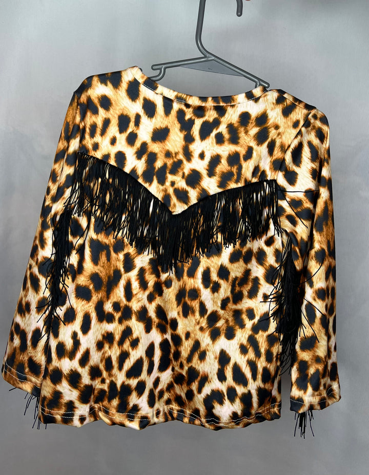 Cheetah Print w/fringe Shirt