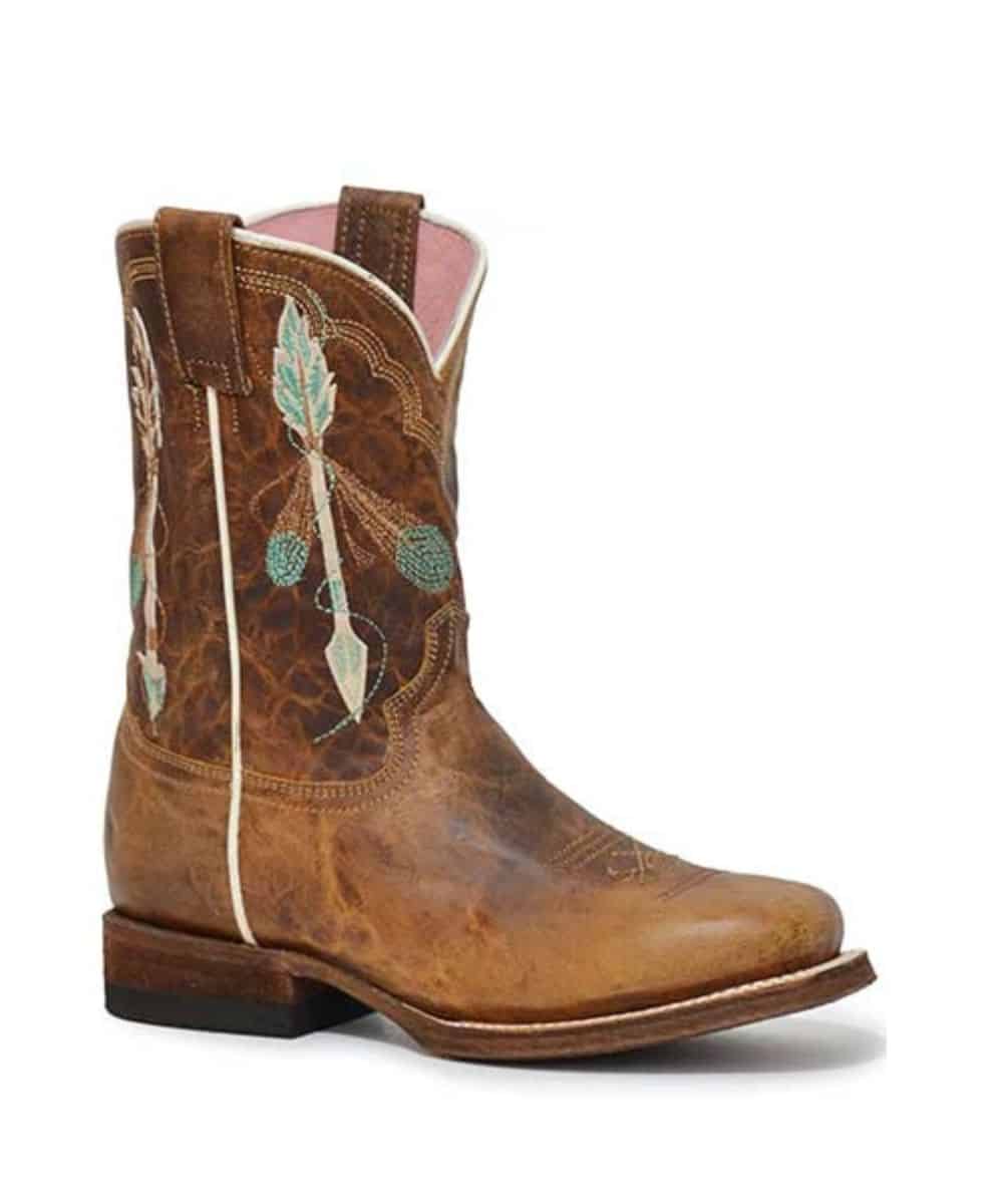 Roper Big Kids Arrow Feather Square Toe Boots