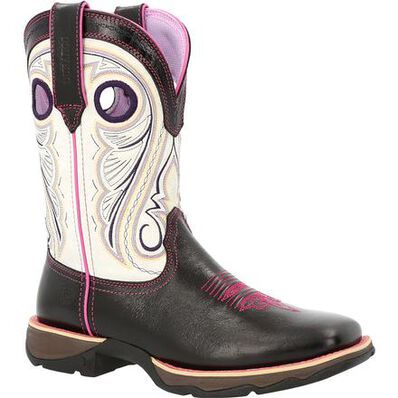 Durango Lady Rebel Women's Raven Black & White Western Boot