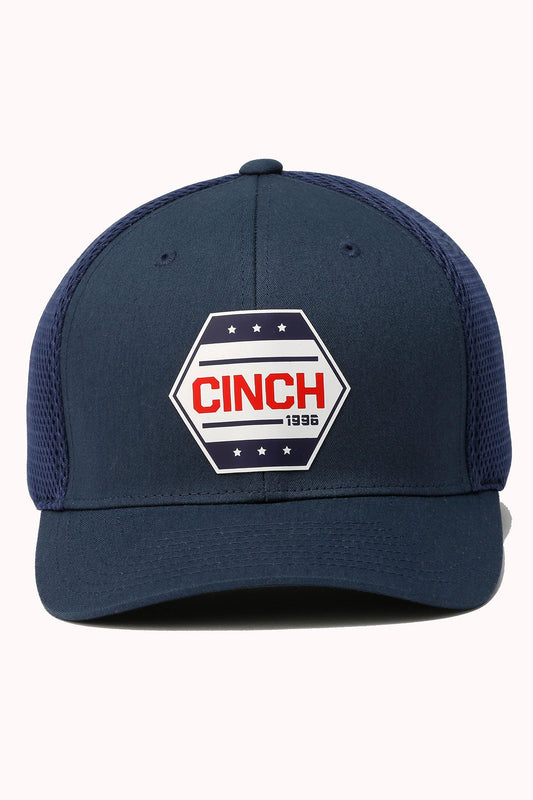 Cinch Men's Flex Fit Navy Logo Patch Hat