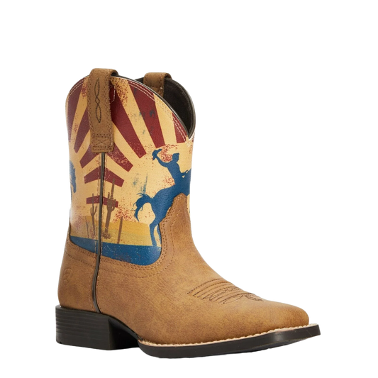 Ariat Kid's Dinero Tan and Sunset Boot
