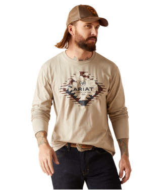 Ariat Men's Aztec Logo Long Sleeve T-Shirt