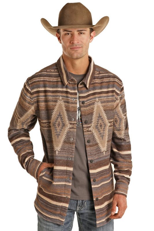 Rock & Roll Aztec Shirt Jacket