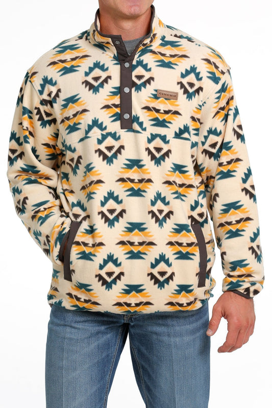 Cinch Men's Southwestern Print Polar Fleece Pullover