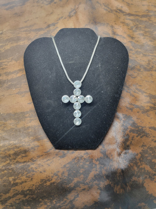 Cross Faux Crystal necklace