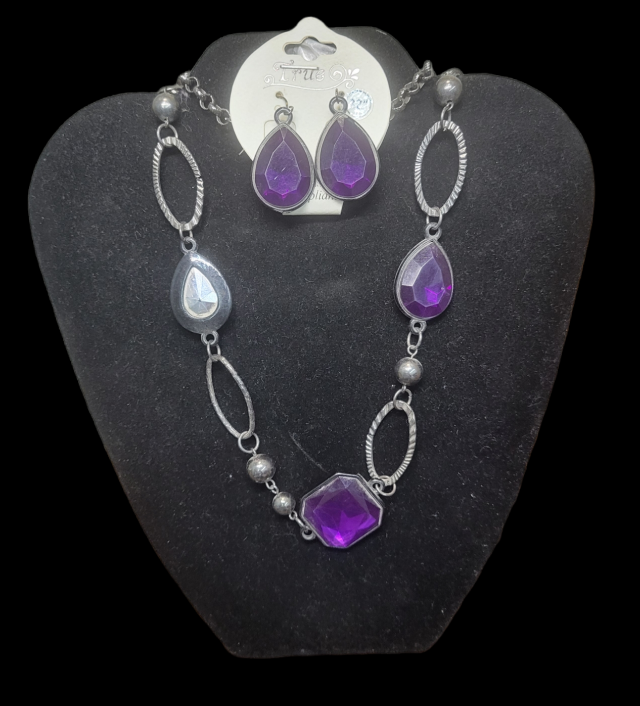 Large Purple Gem Necklace