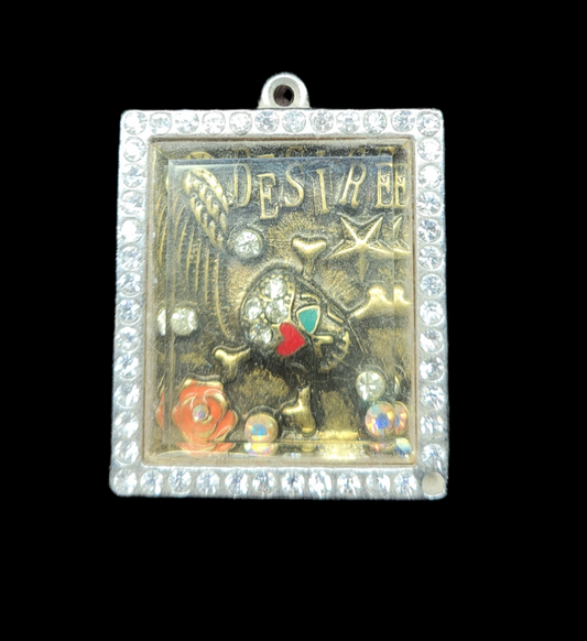 "Shadow Box" themed necklace charm (Desire)