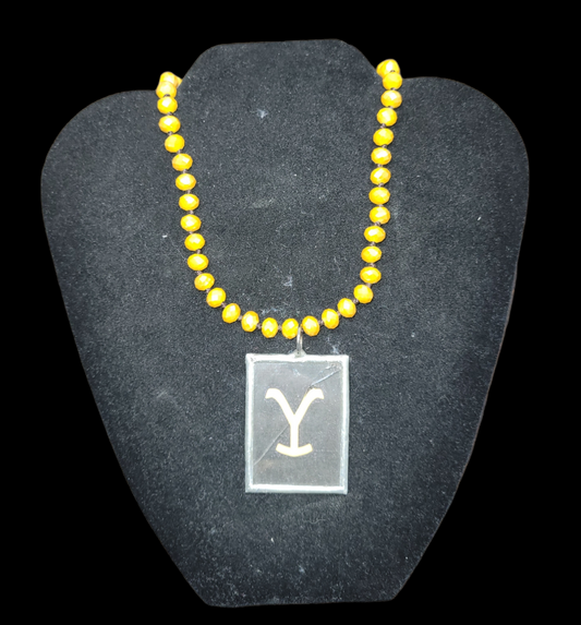 Yellowstone beaded necklace