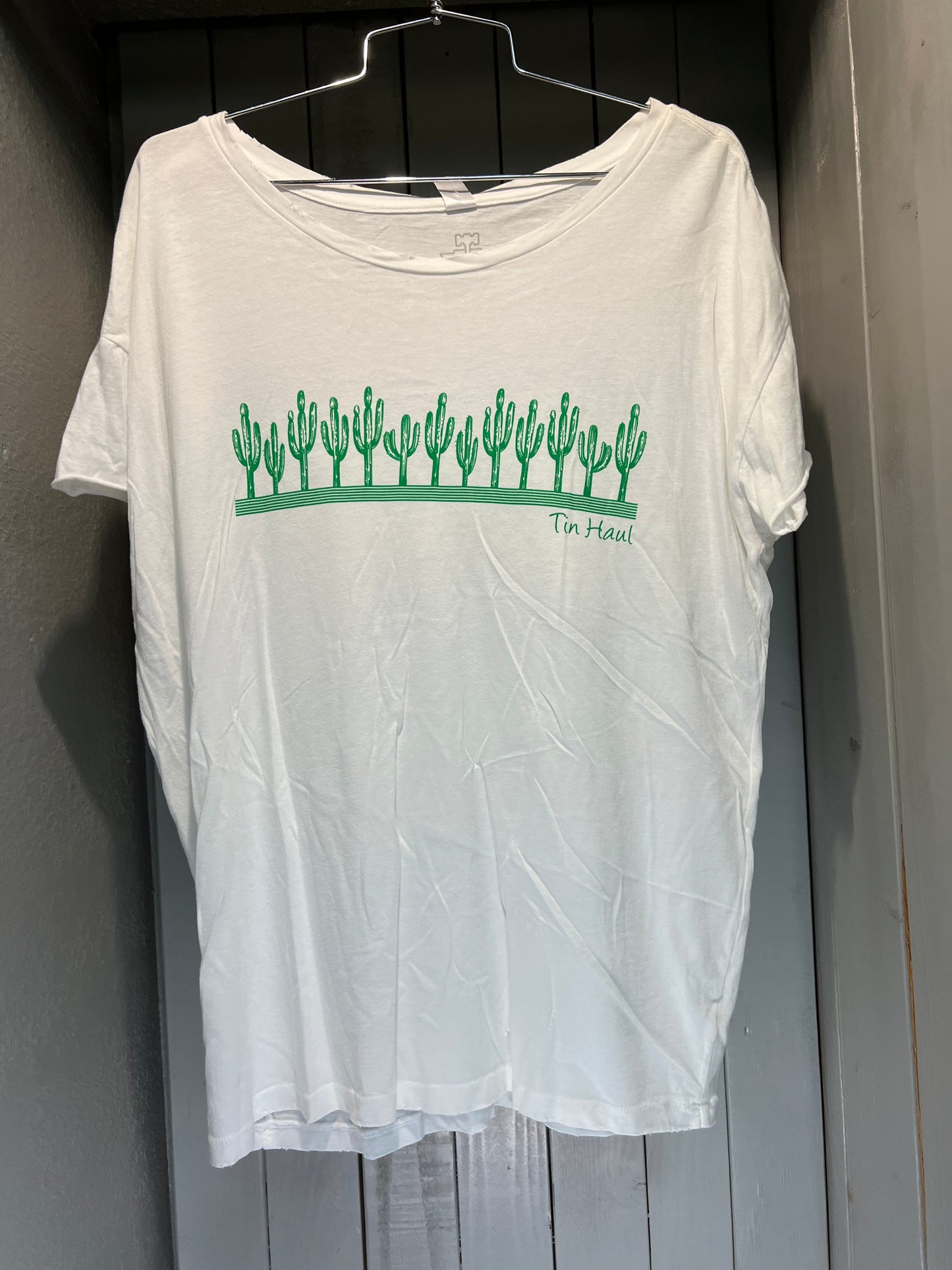 Womens White Tin Haul Cactus Shirt