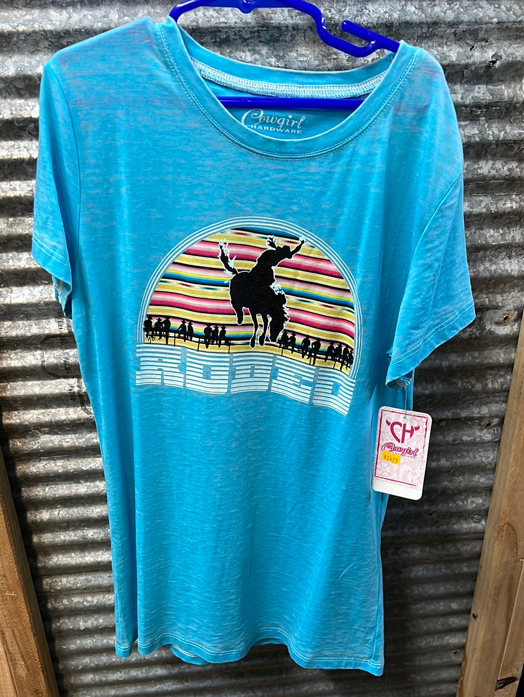 Cowgirl Hardware Turquoise Rodeo Tee