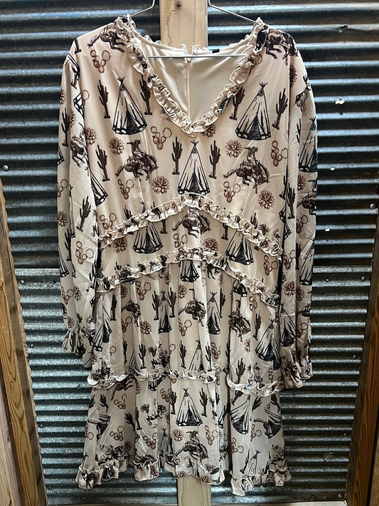 Crazy Train Beige Dress